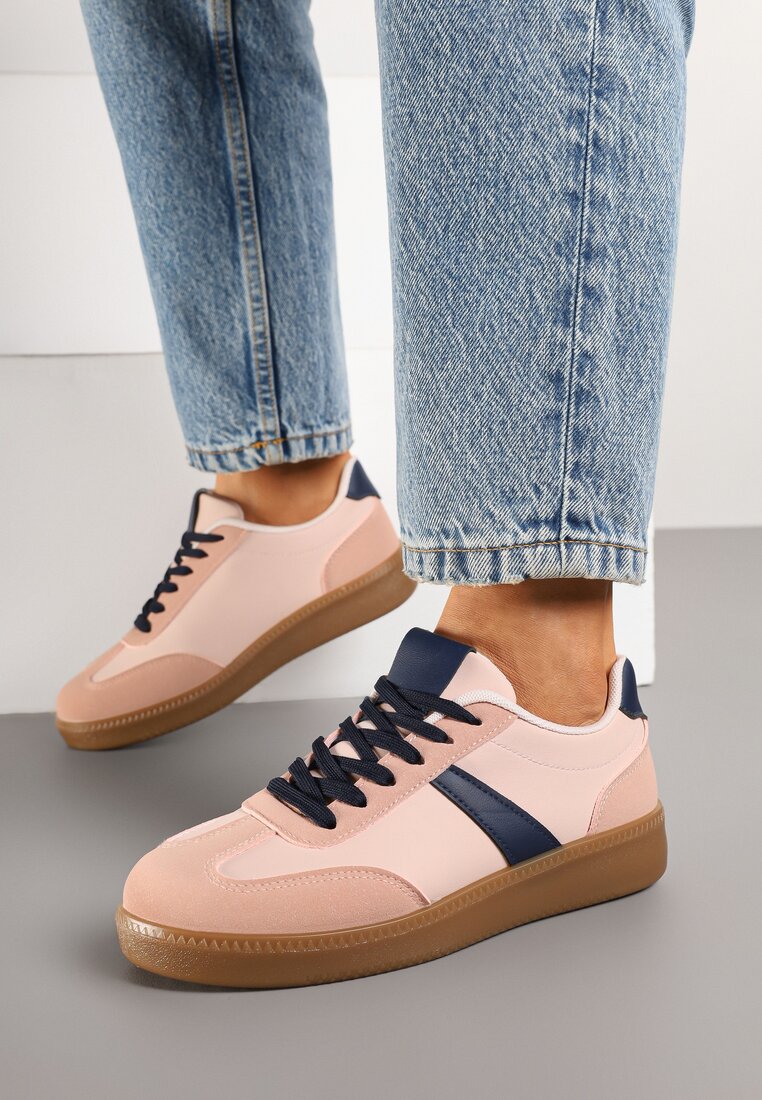 Sneakers Hanivra Roz cu bleumarin