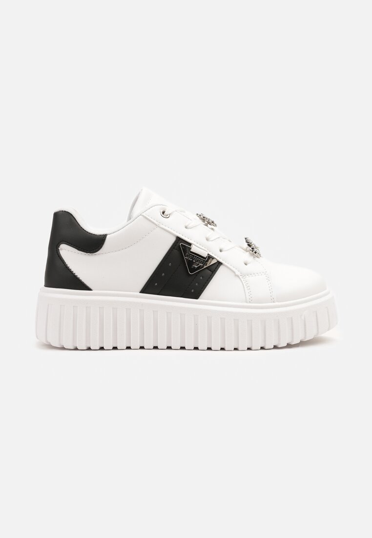 Sneakers Eleanilia Alb cu negru