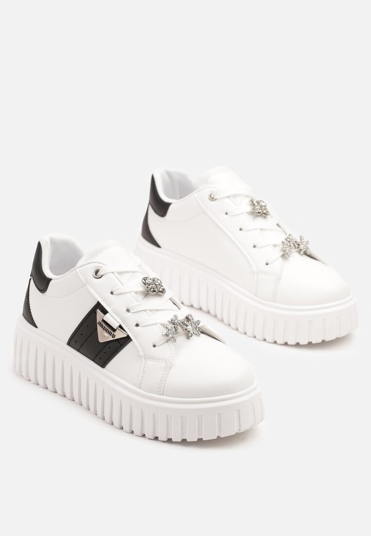 Sneakers Eleanilia Alb cu negru