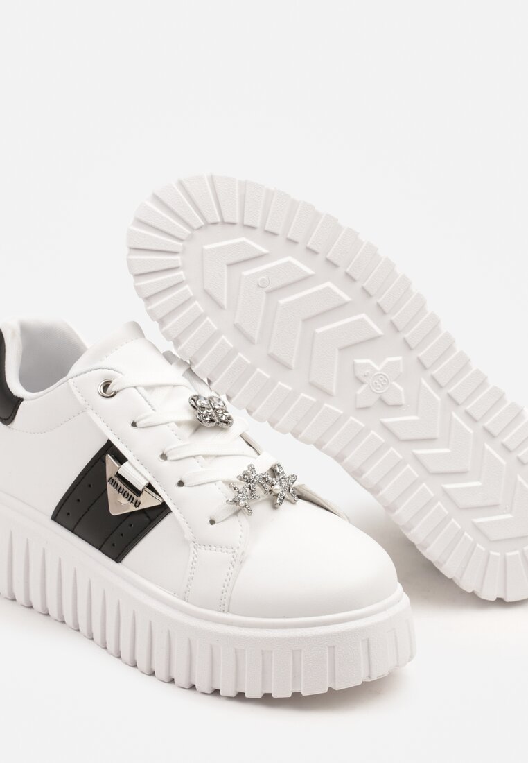 Sneakers Eleanilia Alb cu negru