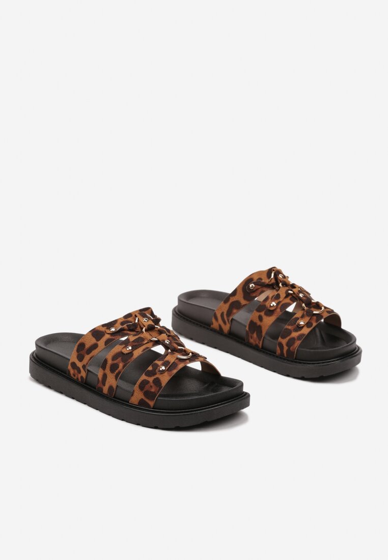 Papuci Fonitia Imprimeu leopard