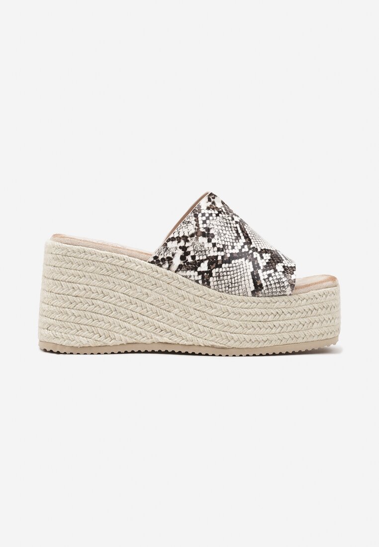 Papuci Gonethra Print piele de șarpe