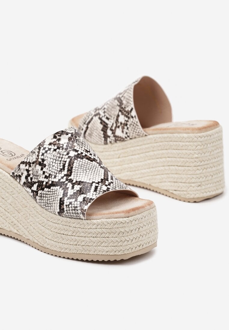 Papuci Gonethra Print piele de șarpe