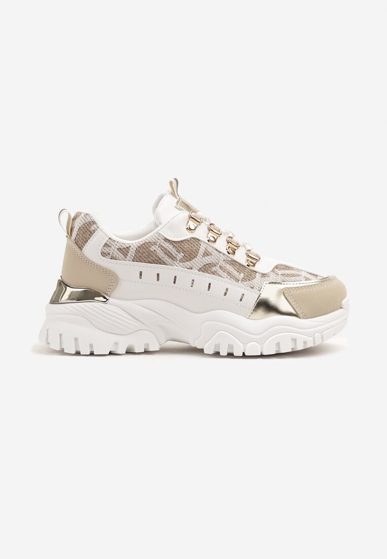 Sneakers Gonavielle Alb cu bej