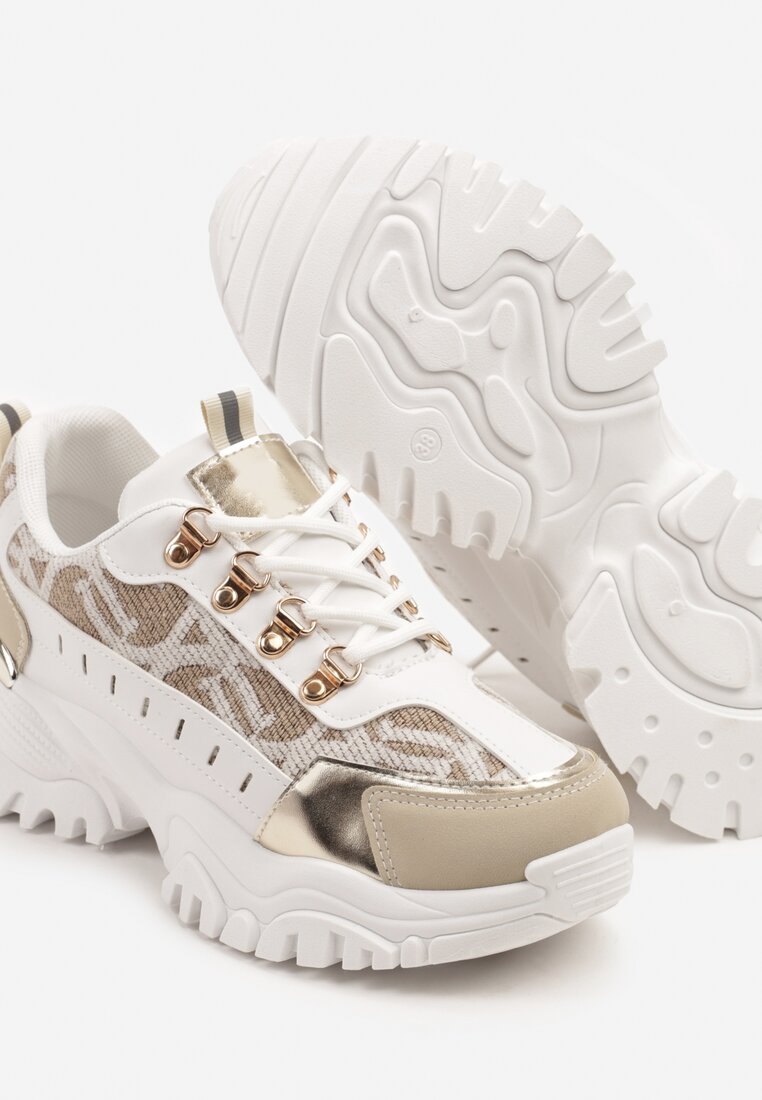 Sneakers Gonavielle Alb cu bej