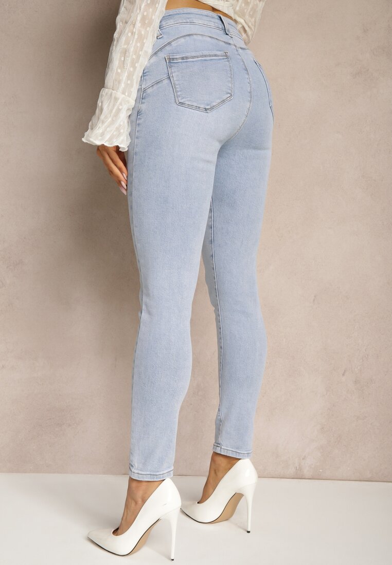 Jasnoniebieskie Jeansy Skinny High Waist Ulivora