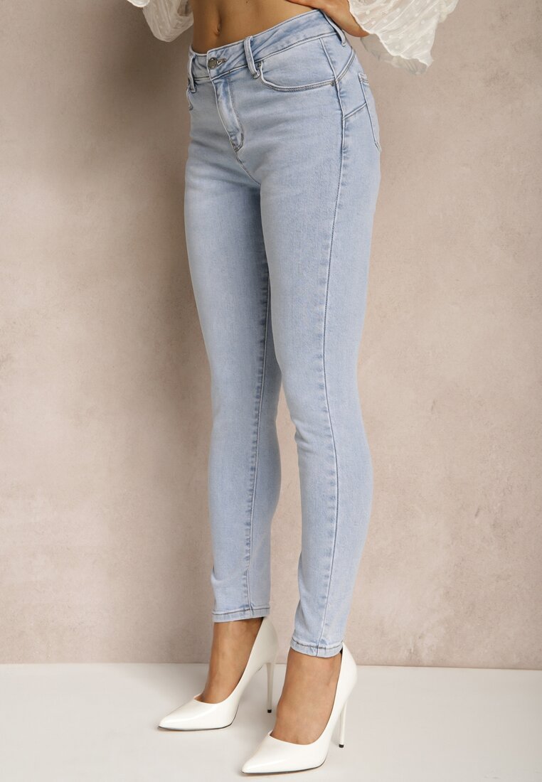 Jasnoniebieskie Jeansy Skinny High Waist Ulivora