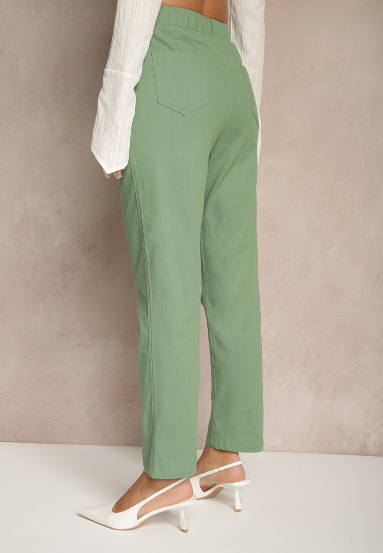 Pantaloni Siltebia Verzi