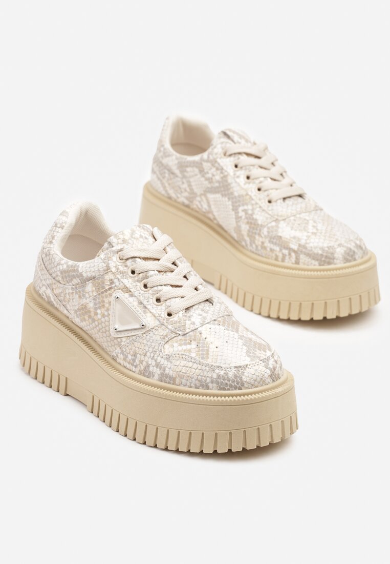 Sneakers Halinea Print piele de șarpe