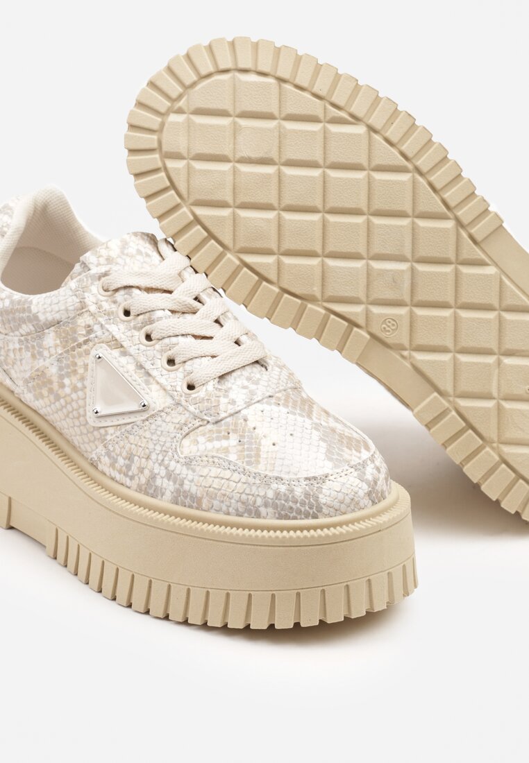 Sneakers Halinea Print piele de șarpe