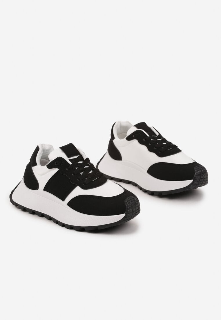 Czarne Sneakersy w Streetwearowym Stylu na Platformie Nonarisa