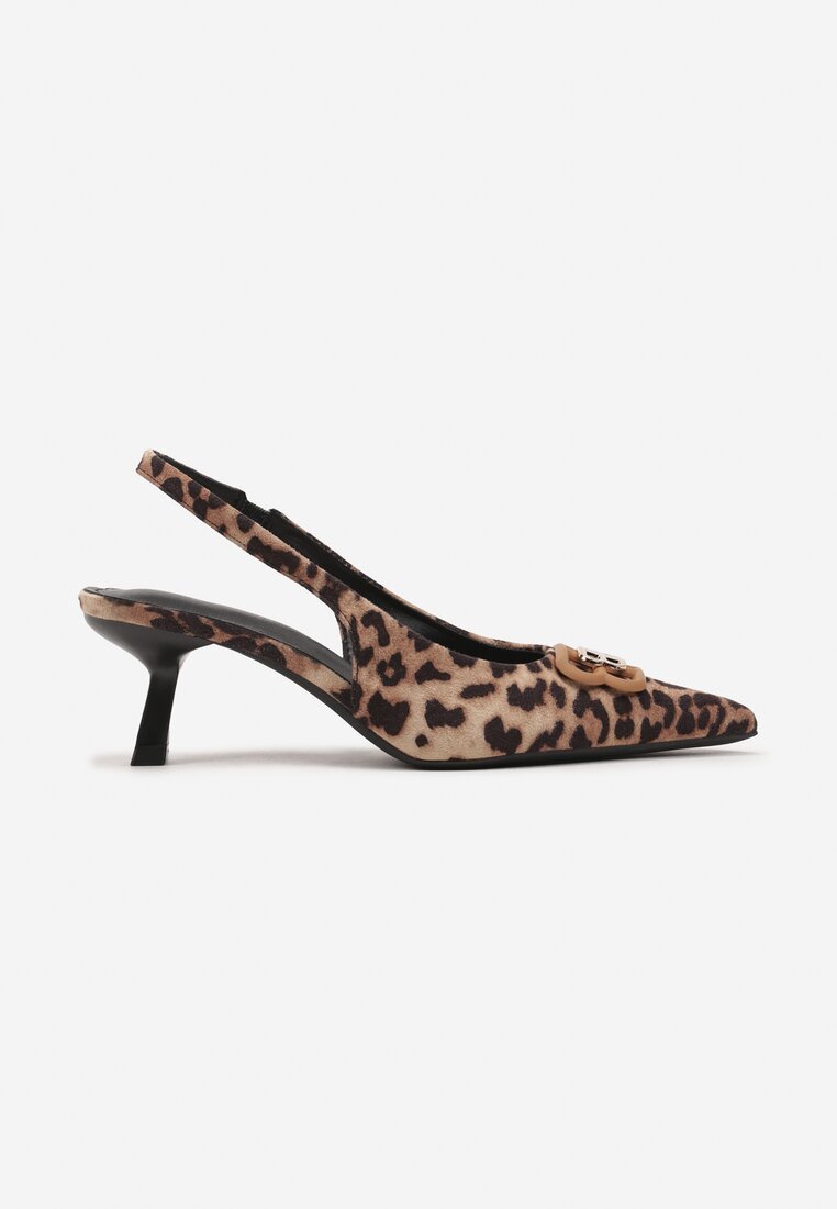 Pantofi cu toc Tirreina Imprimeu leopard