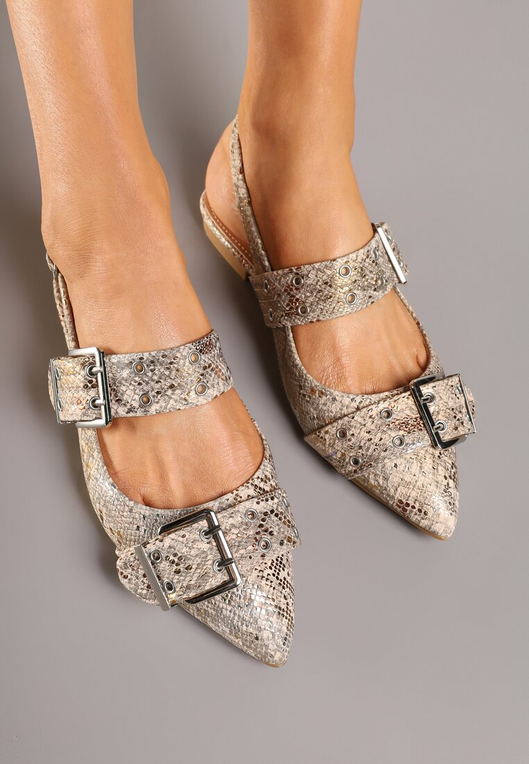 Sandale Tathelis Print piele de șarpe