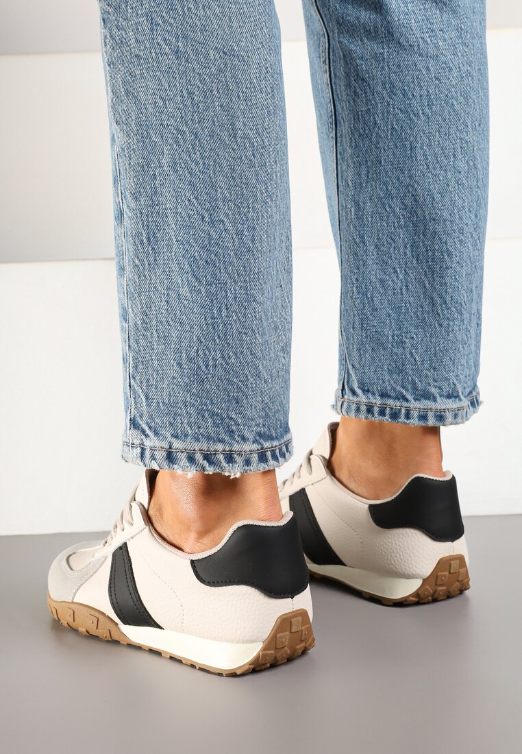 Sneakers Ilanlin Bej cu negru