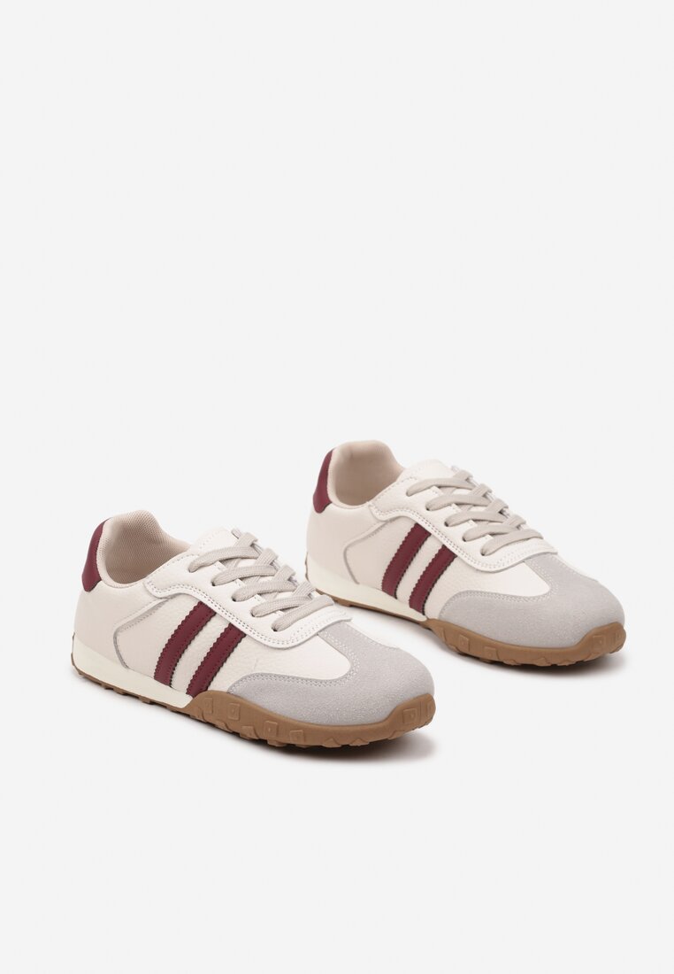 Sneakers Atompia Bej cu roșu