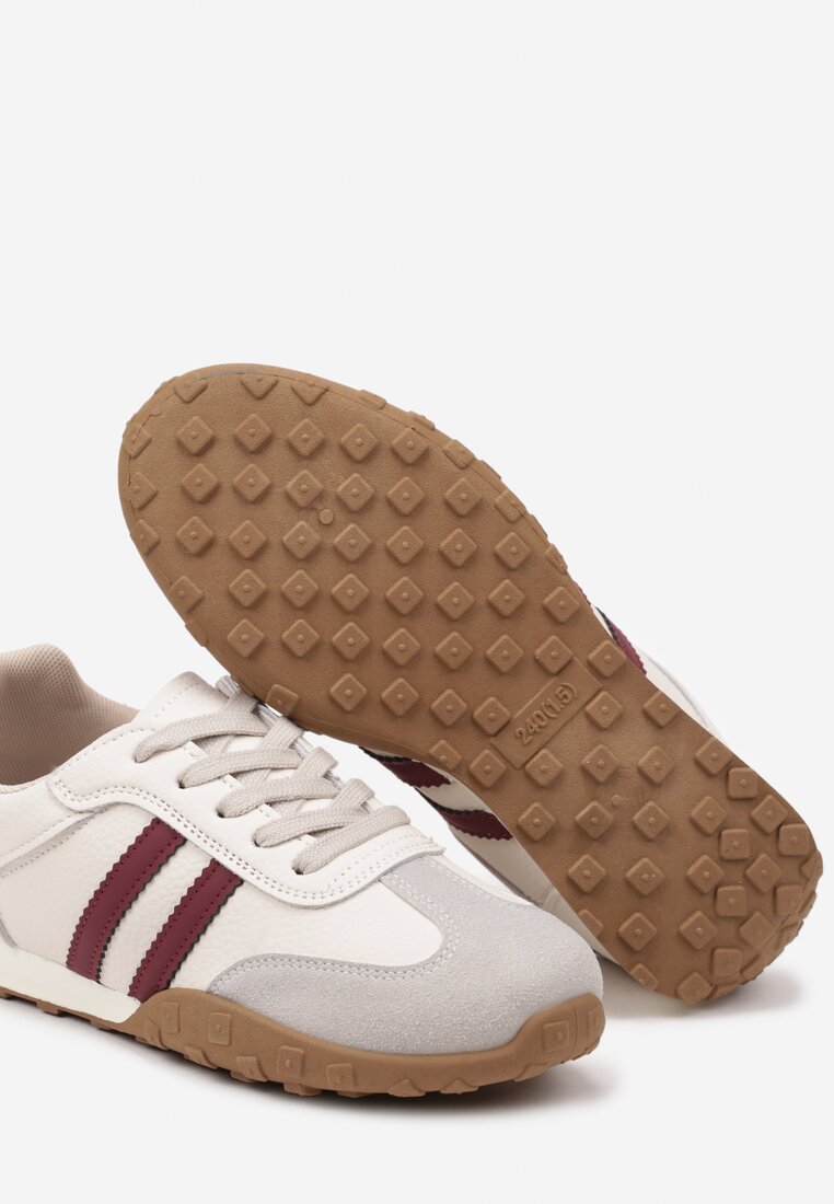 Sneakers Atompia Bej cu roșu