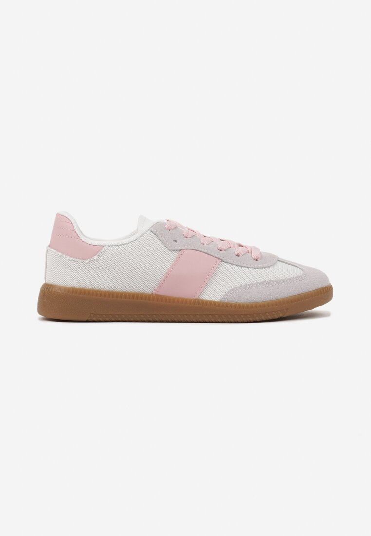 Biało-Różowe Sneakersy Tenisówki w Kultowym Stylu Neolithaen