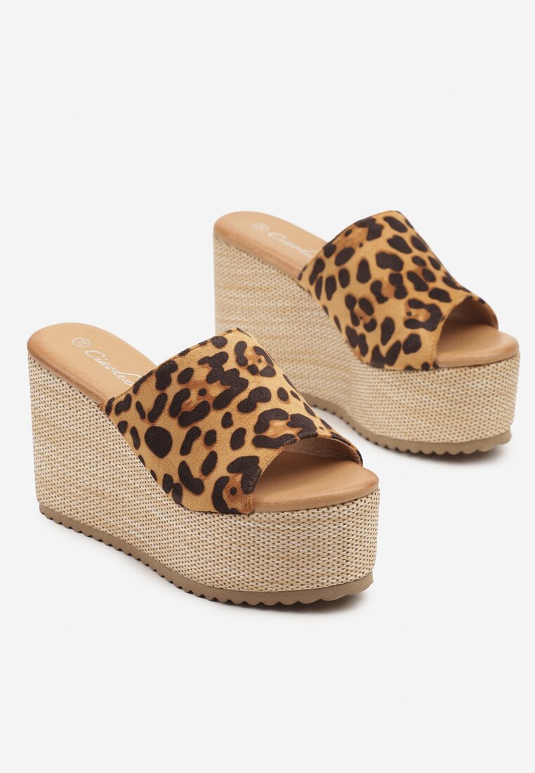 Papuci Imprimeu leopard