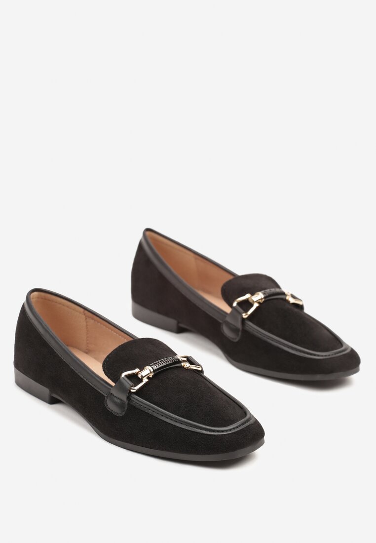 Czarne Mokasyny w Stylu Klasycznych Loafersów Effena