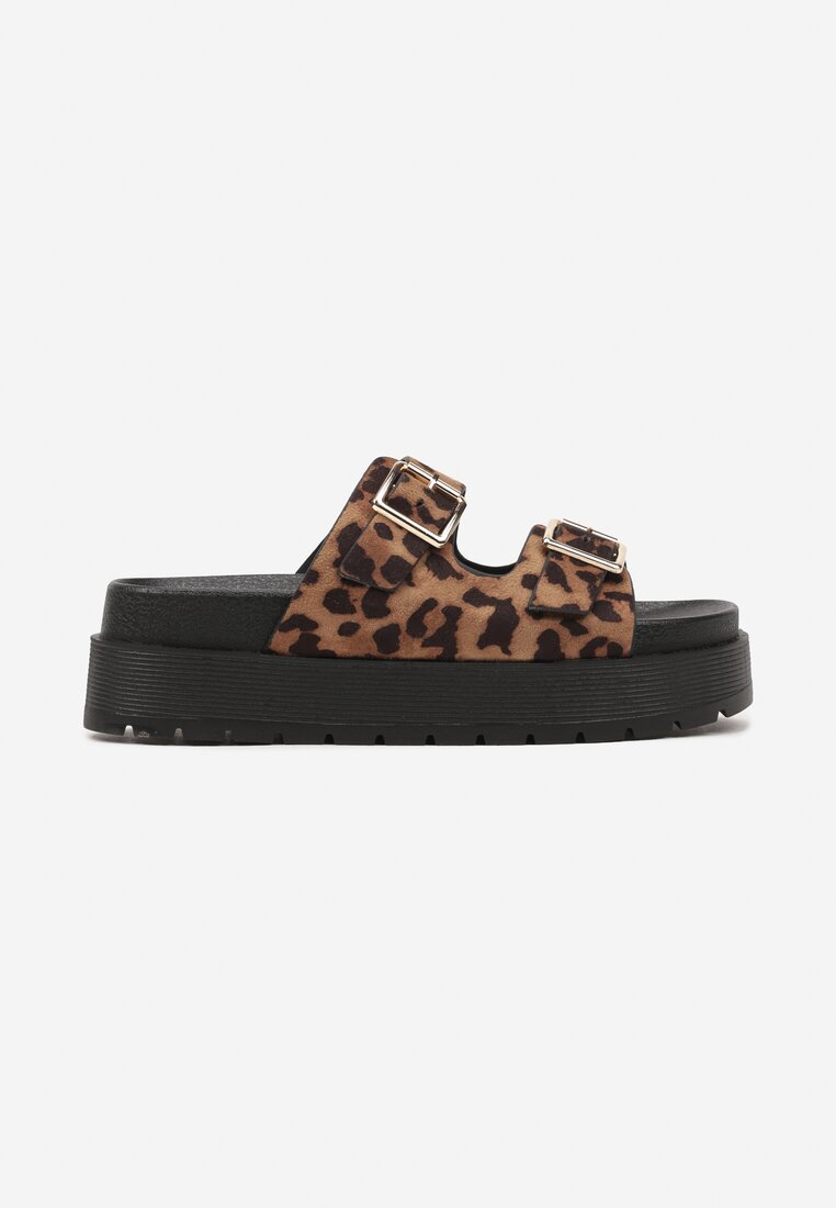 Papuci Kaliora Imprimeu leopard