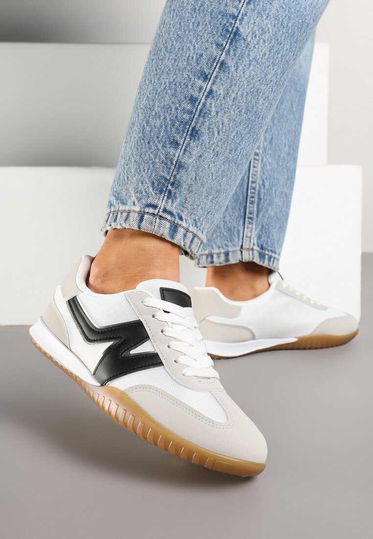 Sneakers Tanelis Alb cu negru