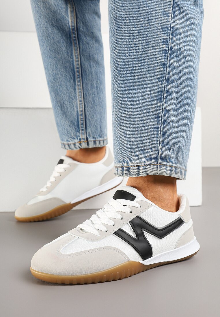 Sneakers Tanelis Alb cu negru