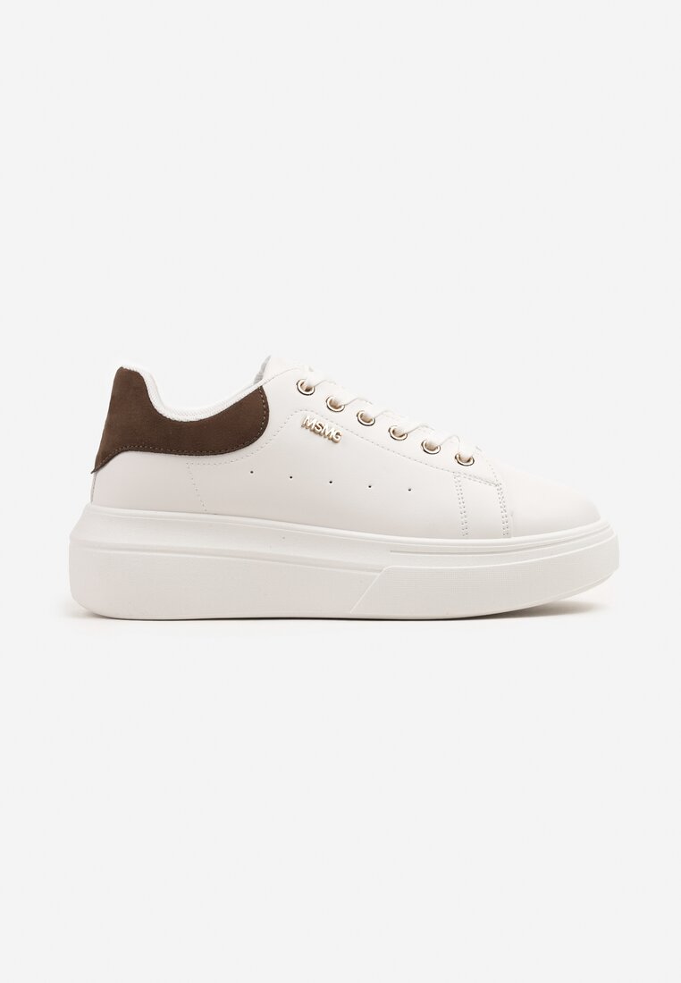 Sneakers Alirisa Alb cu maro