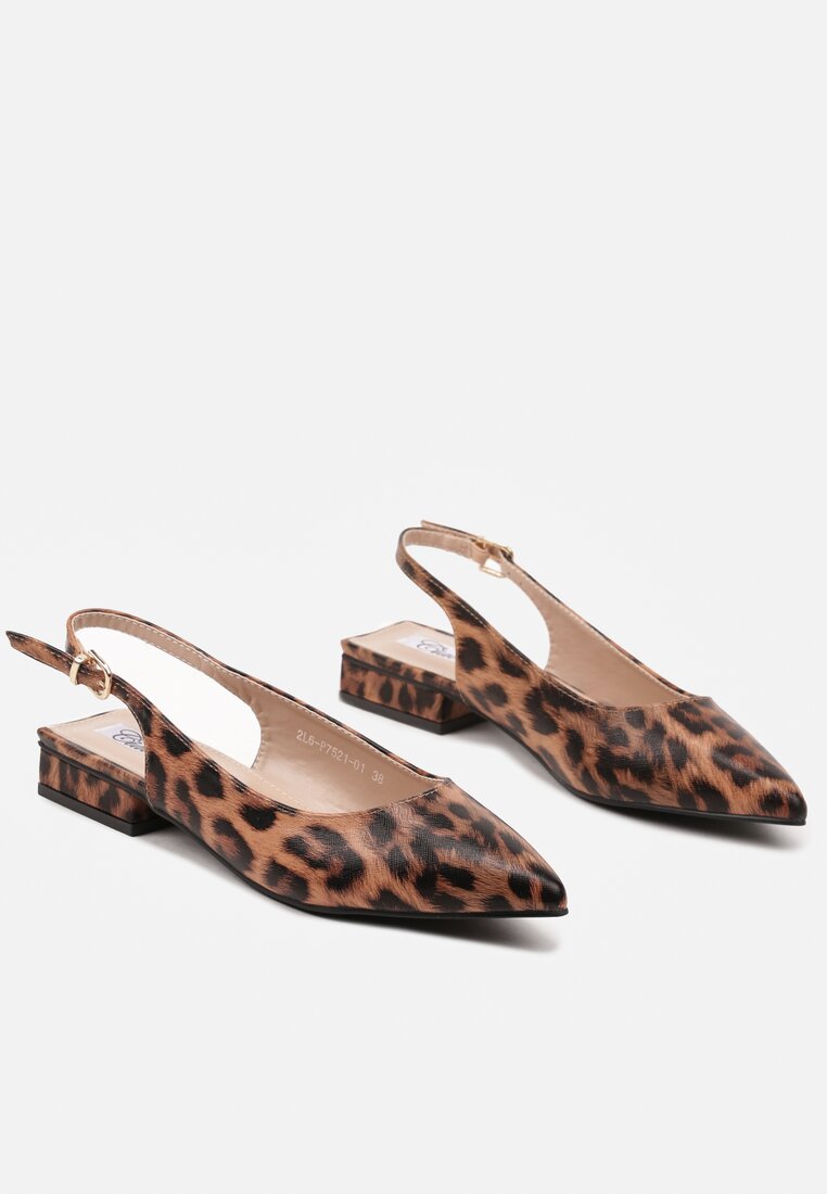 Pantofi cu toc Eveltia Imprimeu leopard