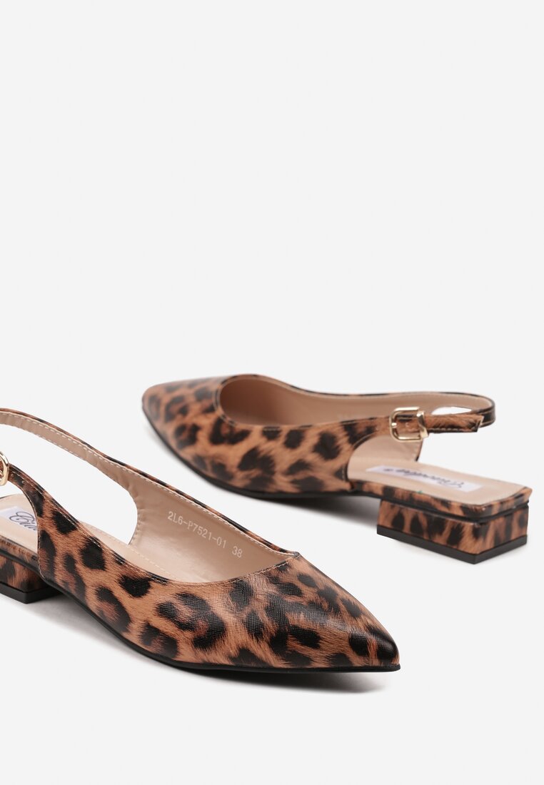 Pantofi cu toc Eveltia Imprimeu leopard