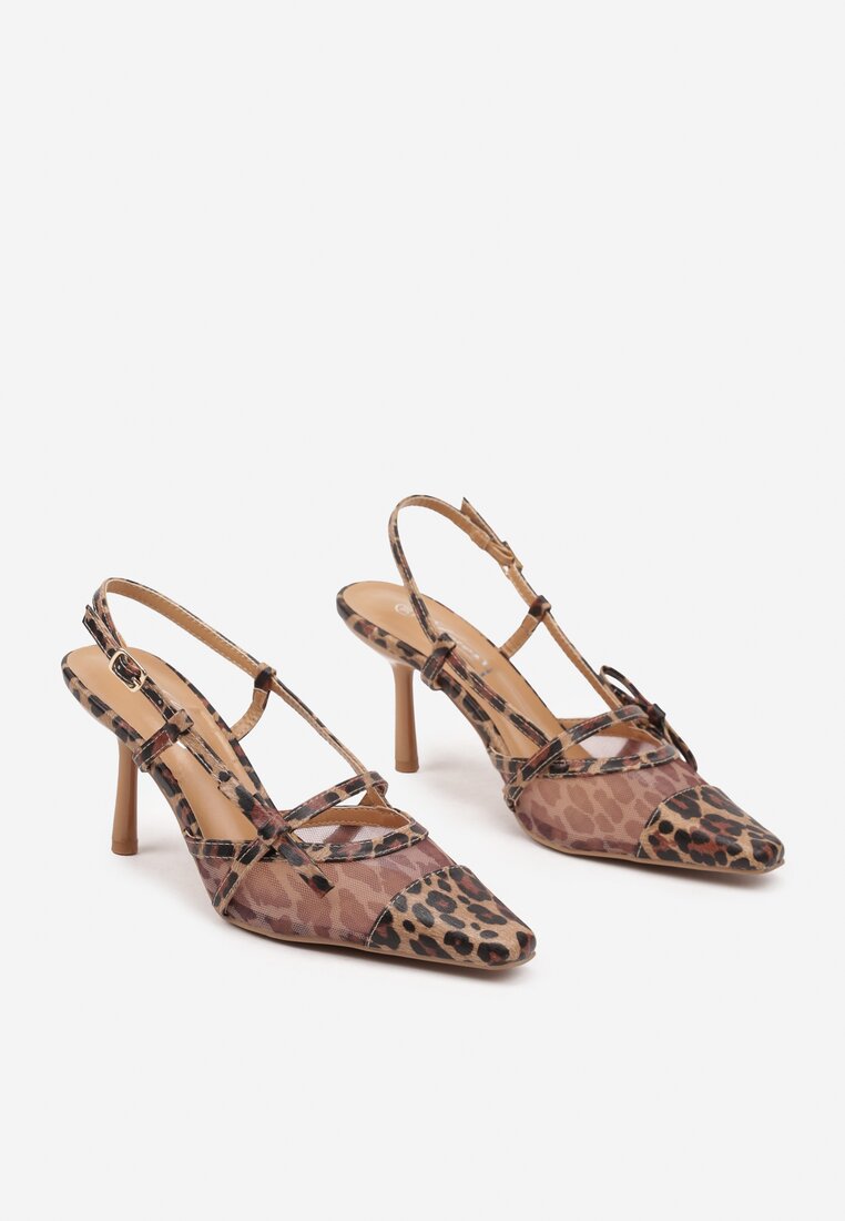 Pantofi cu toc Asdexia Imprimeu leopard