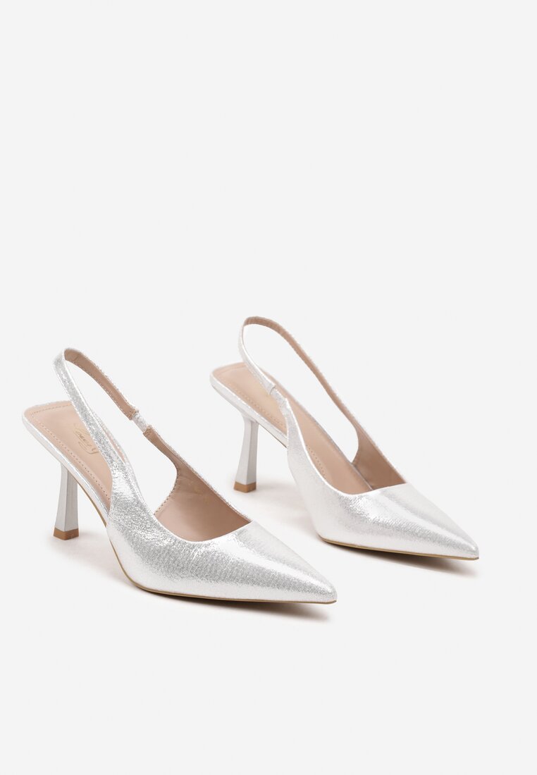 Pantofi stiletto Arnora Argintii