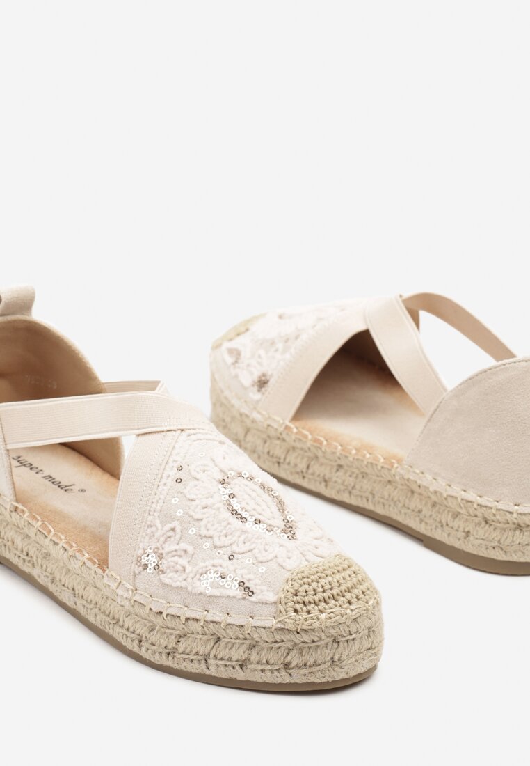 Espadrile Atera Bej
