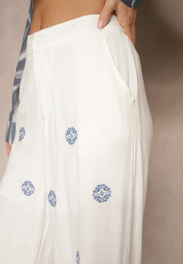 Pantaloni Wilirna Albi