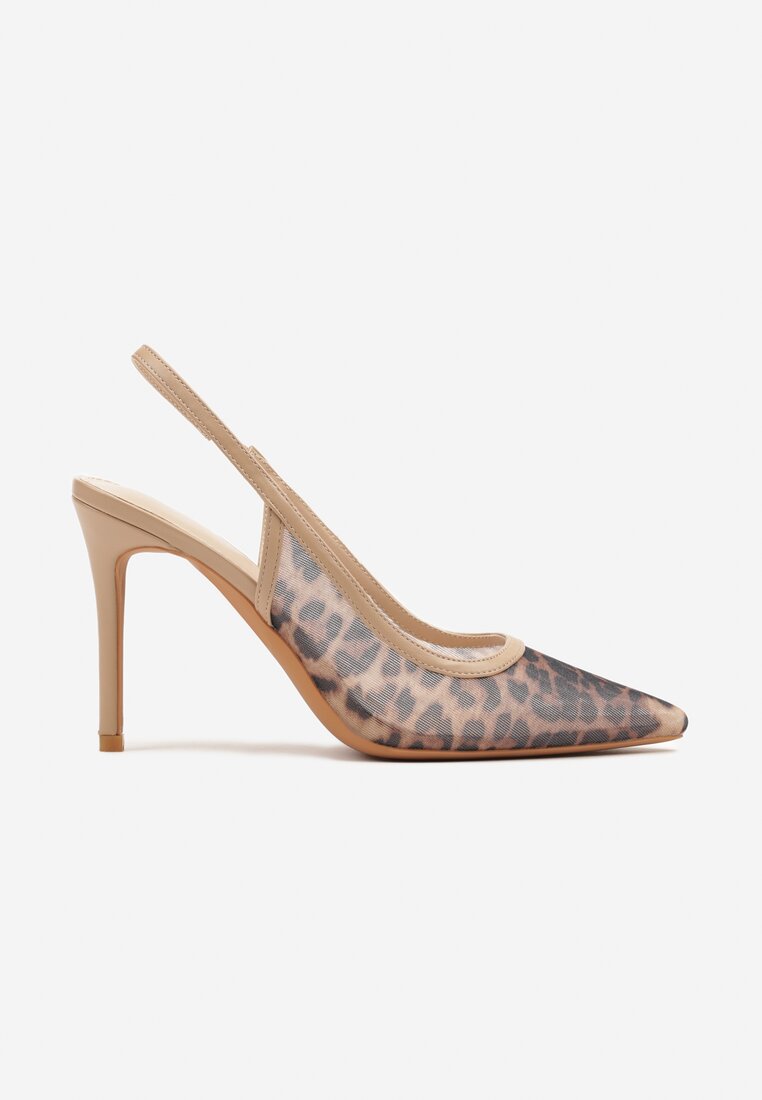 Pantofi stiletto Biterta Bej închis