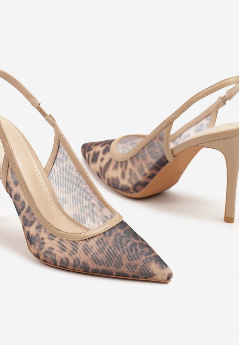 Pantofi stiletto Biterta Bej închis