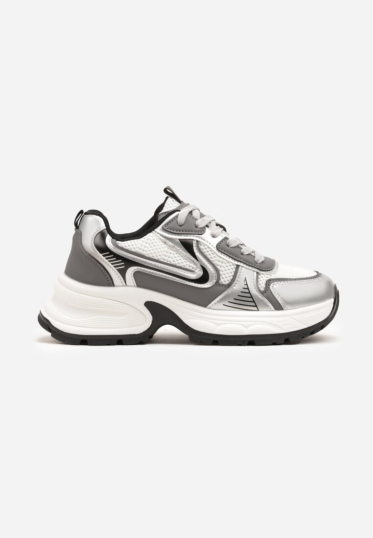 Sneakers Parinella Alb cu argintiu