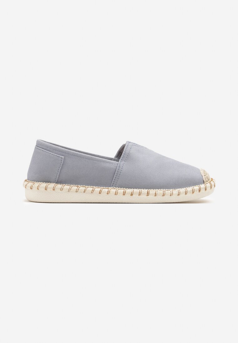 Jasnoniebieskie Wsuwane Espadryle Ozdobione Przeszyciami Baliris