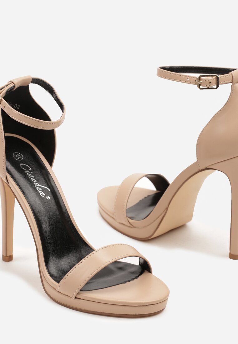 Pantofi stiletto Silirea Bej