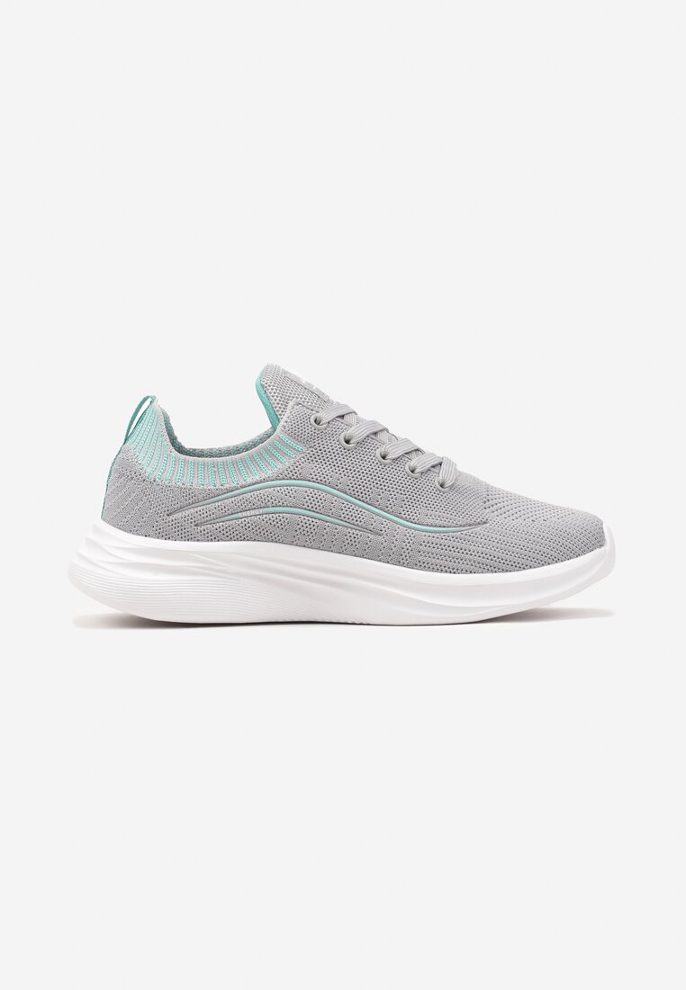 Sneakers Alirone Gri cu verde mentă