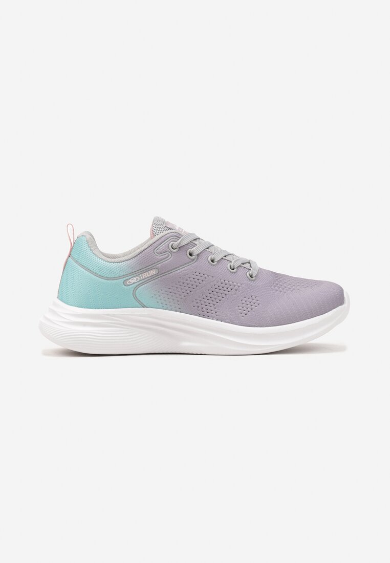 Pantofi sport Elanielia Gri cu verde mentă