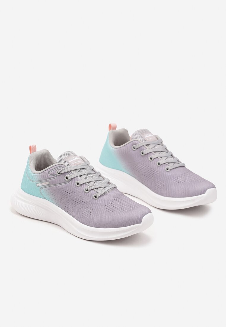 Pantofi sport Elanielia Gri cu verde mentă