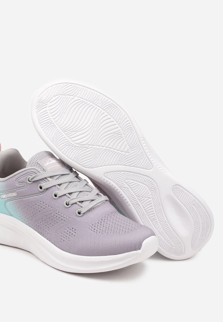 Pantofi sport Elanielia Gri cu verde mentă