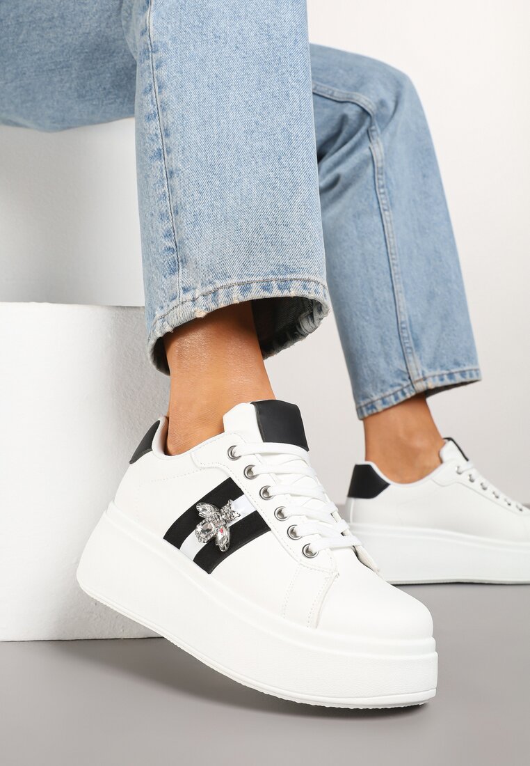 Sneakers Ommea Alb cu negru