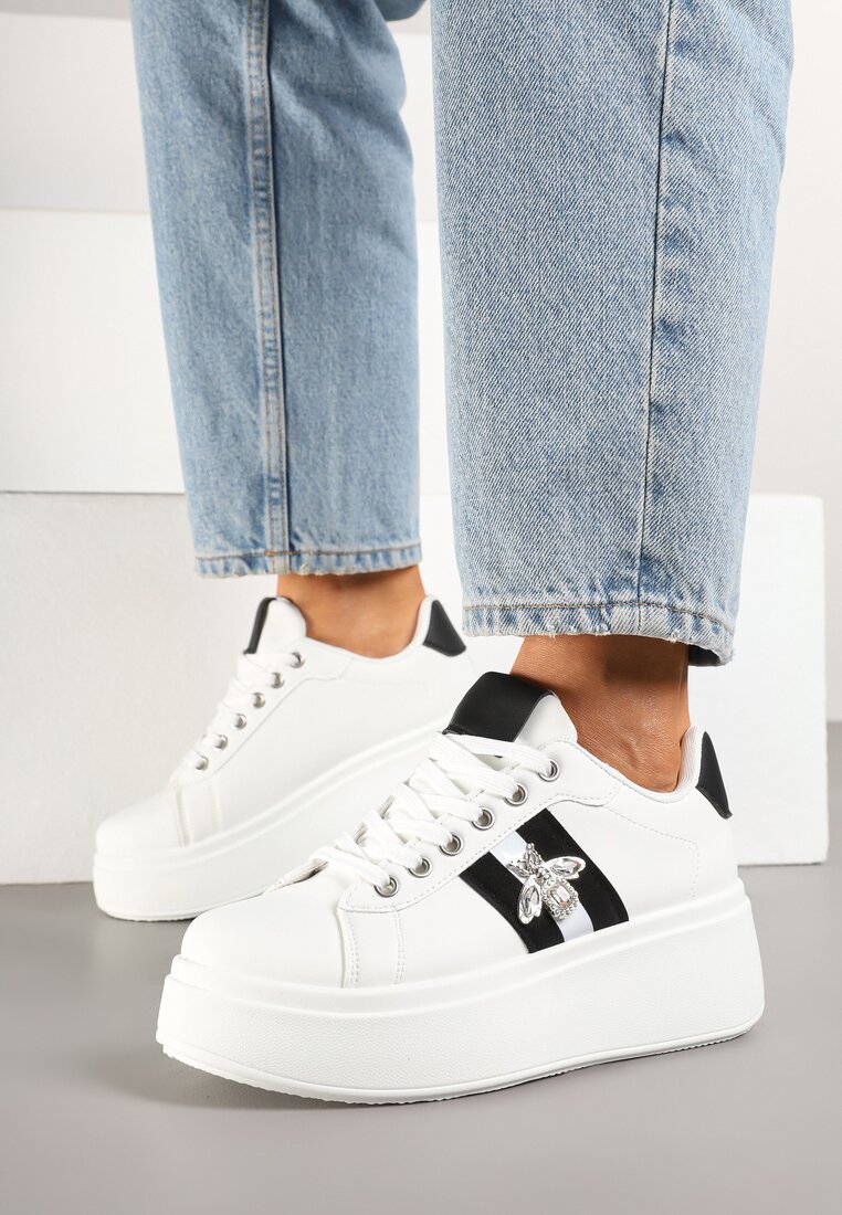Sneakers Ommea Alb cu negru