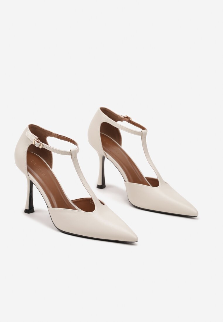 Pantofi stiletto Isorela Albi