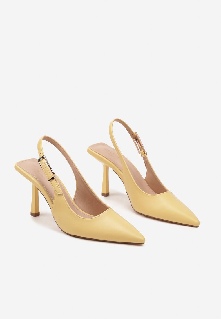 Pantofi stiletto Elanista Galbeni