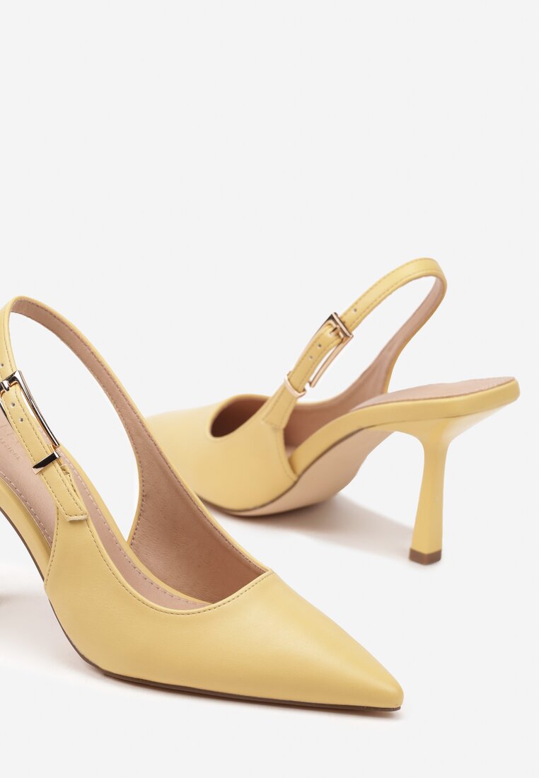 Pantofi stiletto Elanista Galbeni