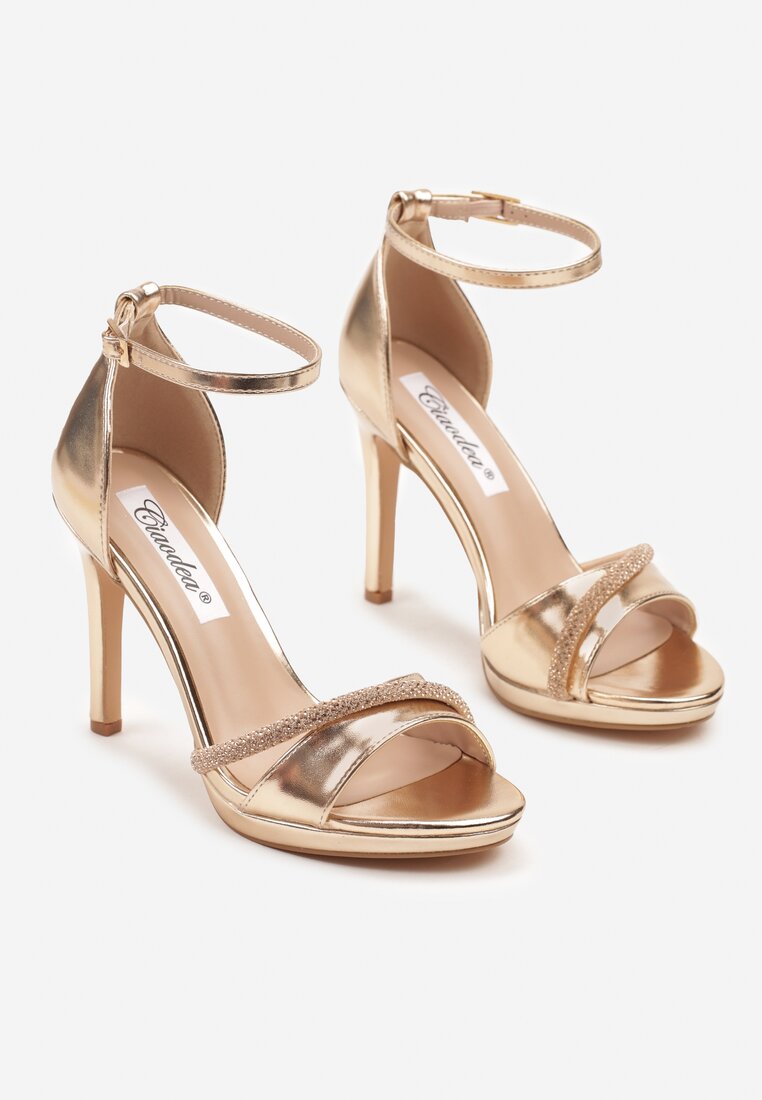 Pantofi stiletto Bortia Culoarea șampaniei