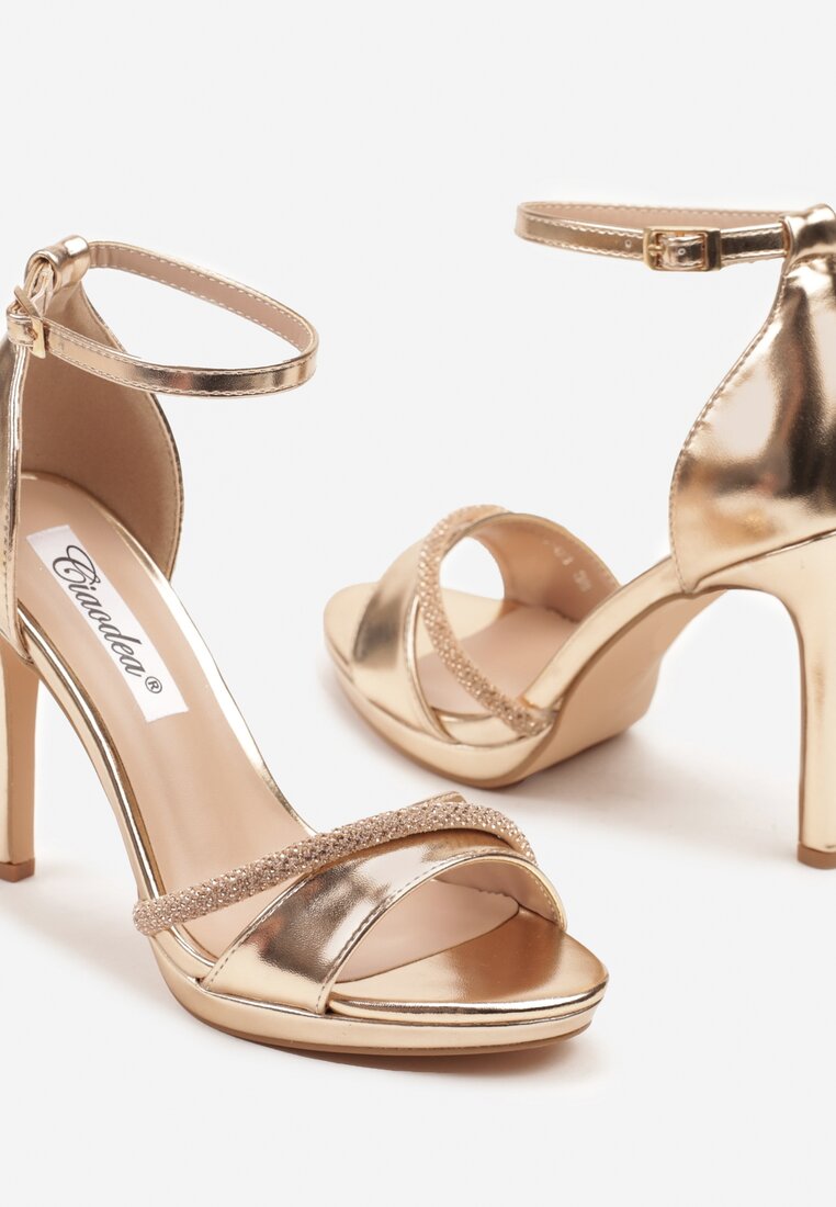 Pantofi stiletto Bortia Culoarea șampaniei