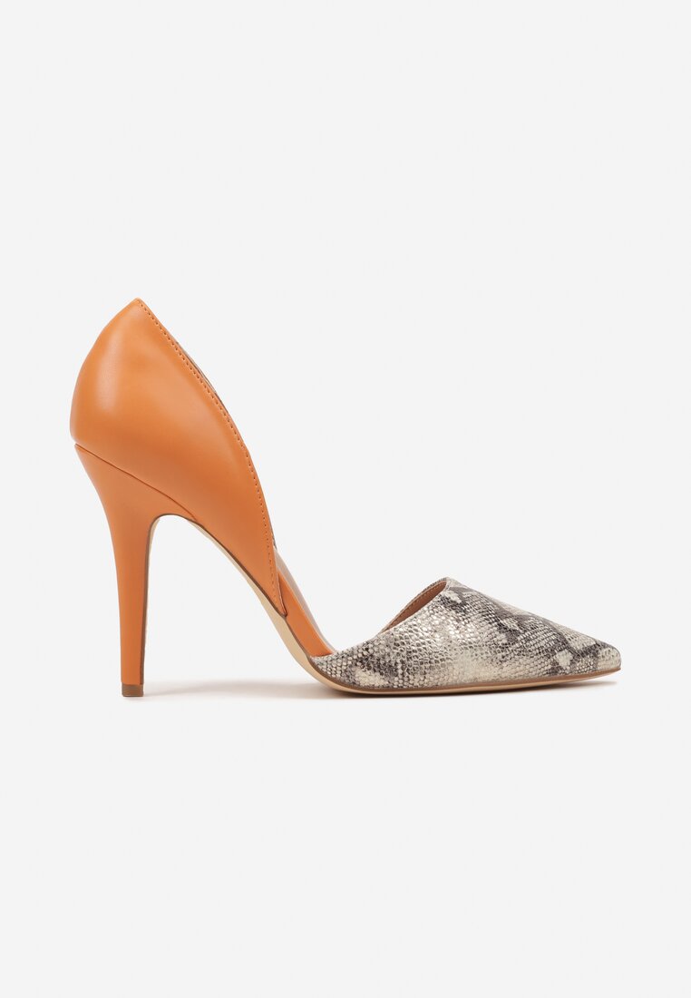 Pantofi stiletto Gommea Portocalii